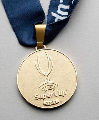 2011 UEFA Super Cup winner's medal,
 recipient unknown, silver-gilt medal, obverse with trophy in relief and UEFA SUPER CUP 2011, reverse with trophy 
