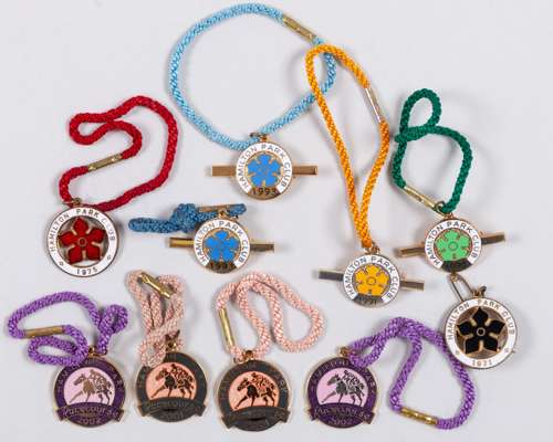 10 Members' badges for Hamilton Park Racecourse