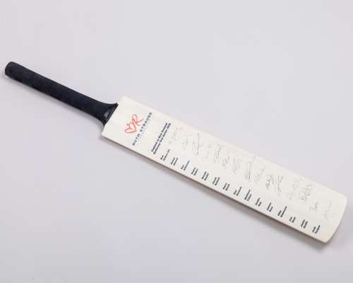 England Red for Ruth squad signed cricket bat from 1st Test Match v. New Zealand 2026