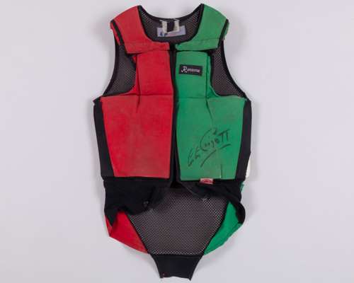 Lester Piggott-signed body protector