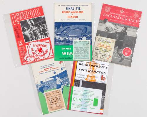 A nice mixed collection of match programmes and tickets, 1945-1970s