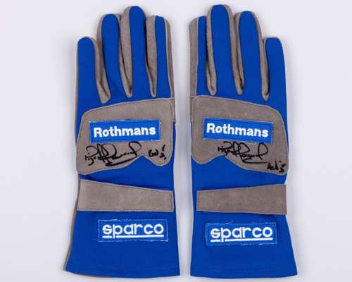 Nigel Mansell 1994 Williams Renault Signed ‘Last Win’ Replica Gloves