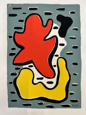 After Fernand Leger (1881-1955) 'Composition avec formes jaune et rouge Rosalie', 1954-55
 Original serigraph on Arches paper, with full margins
 Sign