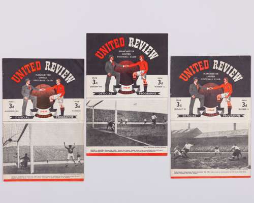 Three Manchester United home match programmes, 1948-49