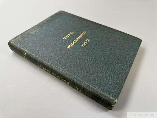 Bound volume of Tottenham Hotspur match programmes, season 1912-13
 Vol. V, No.1, Everton 2nd September 1912 to Vol. V, No.49, Tunbridge Wells 26/4/13