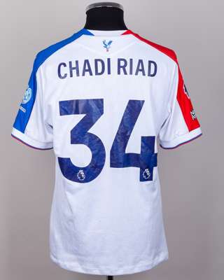 Chadi Riad No.34 Crystal Palace v. Manchester United (Away) match-worn shirt