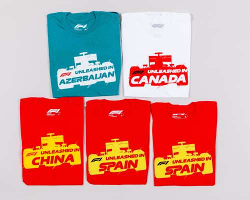 Five F1 Unleashed T-Shirts (New)