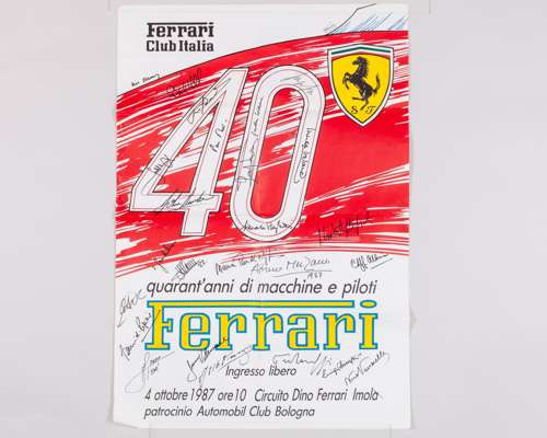 Ferrari 40th Anniversary Grand Prix Poster