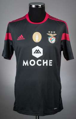 Lindelof dark grey/ red Benfica no.92 away jersey from the 2014 Emirates Cup competition at the Emirates Stadium from the weekend of 2-3rd August 2014
