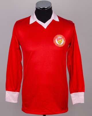 Red and white No.15 Turkey long-sleeved shirt, 1980s