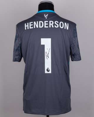 Dean Henderson No.1 Crystal Palace v. Nottingham Forest (Away) match issued signed shirt