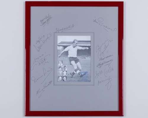 A Lloyd's Football Club Dinner signed display