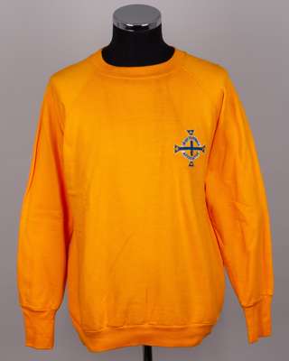 Pat Jennings yellow No.1 Northern Ireland goalkeepers shirt, mid-1960s