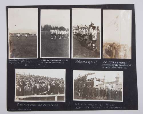 Six black and white Uruguay v. Bolivia Copa America photograph, 1926
