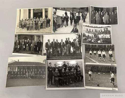 A group of 1950s press photographs originally owned by the Manchester United player John Aston senior and relating to England international duty,
 mos
