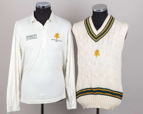 Dickie Bird Sir Paul Getty's XI sleeveless cricket sweater
