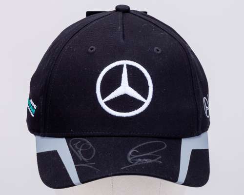 Lewis Hamilton & Nico Rosberg Signed Mercedes AMG Petronas F1 Team Cap - New