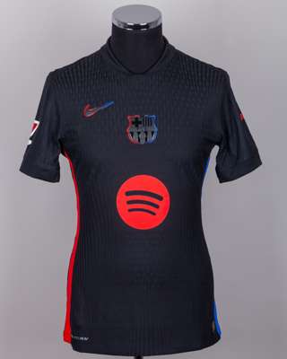 Lamine Yamal black, red and blue No.19 Barcelona short-sleeved shirt, 2024-25