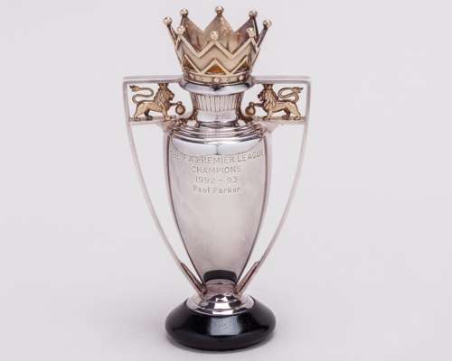 Paul Parker rare silver and silver-glit 1992-93 Premier League Champions trophy