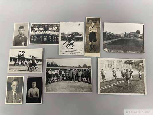 A collection of various pre-war team and player photographs and postcards mainly relating to Preston North End and Wolves
 including player team pictu