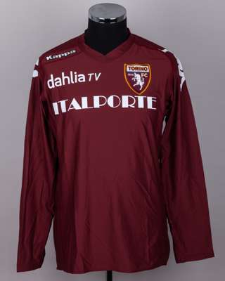 Rolando Bianchi garnet No.9 garnet Torino long-sleeved shirt, 2010-11