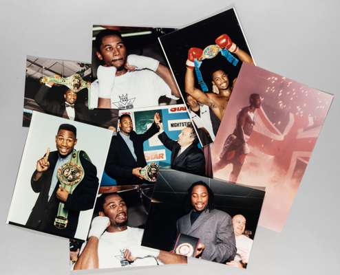 Substantial collection of photographs relating to the career of the champions boxer Lennox Lewis,
 mostly 12 by 8in., colour and b&w photographs circa