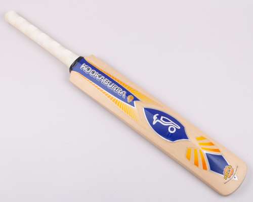 Three autographed county cricket bats