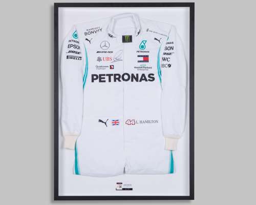Lewis Hamilton 2019 Mercedes Signed Framed Official Licensed Replica Race Suit