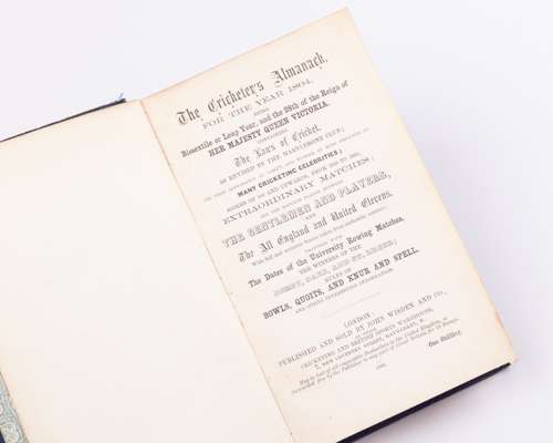John Wisden's Cricketers' Almanack for the first issue of 1864