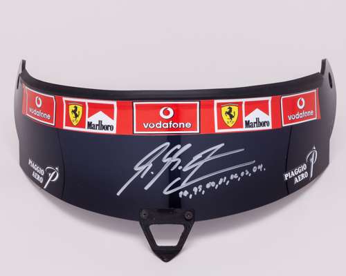 Michael Schumacher Signed Ferrari Replica Visor