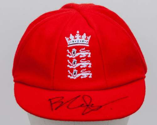 Brydon Carse red England Red For Ruth match worn autographed cap