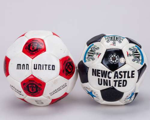 A Manchester United autographed football