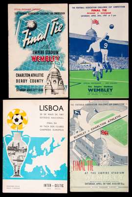 F.A. Cup Final programmes for 1946, 1947 & 1950, sold together with a 1967 European Cup Final programme Inter v Celtic in Lisbon (4)