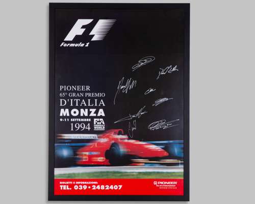 1994 Monza Grand Prix Signed Framed Poster