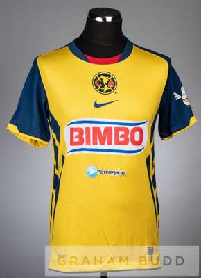 Jorge Sanchez yellow and navy Club America no.11 jersey v Manchester City in the Atlanta International Soccer Challenge at Georgia Dome, 29th July 201