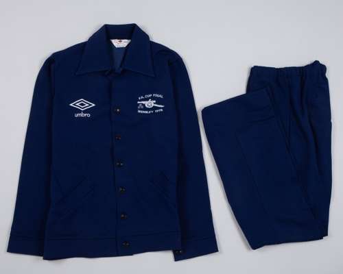 Pat Jennings a blue Arsenal 1978 F.A.Cup Final dress tracksuit top and bottoms, 1978