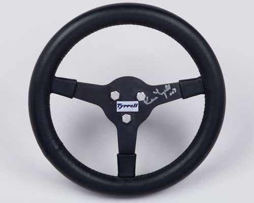 Ken Tyrrell Signed Mota Lita Steering Wheel From Tyrrell 007