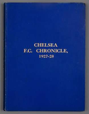 Bound volume of Chelsea home programmes season 1927-28,
 HIS VOLUME INCLUDING 1927 FA CHARITY SHIELD CORINTHIANS v CARDIFF CITY 12th OCT, comprising f