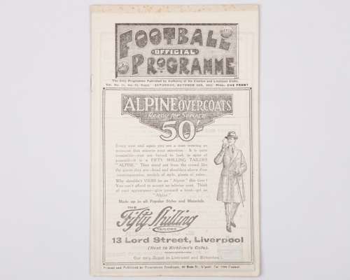 Everton v. Leeds United match programme, 24th October 1925