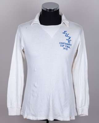 White No.10 Leeds United 1972 F.A.Cup Centenary Cup Final long-sleeved shirt