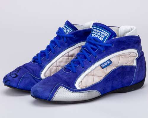 Nigel Mansell Signed Sparco Used Boots