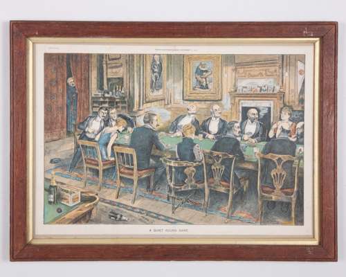 A print relating to the Prince of Wales and the ‘Royal Baccarat Scandal’
