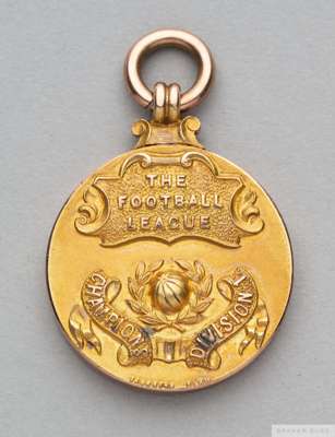 Tom Wilson 9ct gold Division 1 League Championship Winners medal
 the obverse inscribed THE FOOTBALL LEAGUE, CHAMPIONS DIVISION 1, the reverse inscrib