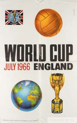 England World Cup 1966 original poster by Carvosso