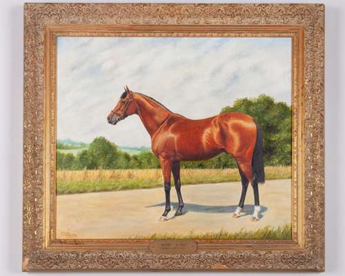 John Hawes oil painting of the racehorse Busted