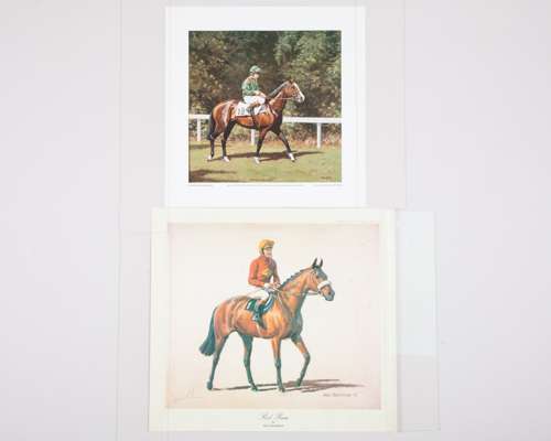Four horse racing prints