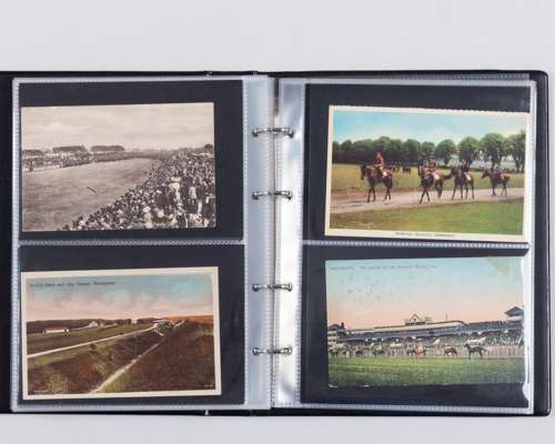 Album of 70 horse racing postcards