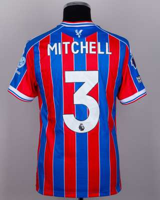 Tyrick Mitchell No.3 Crystal Palace v. Manchester City match worn shirt