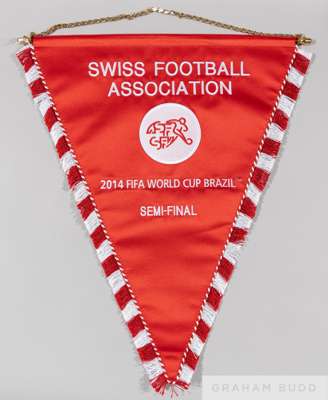 Official Swiss F.A. pennant for the 2014 World Cup semi-final