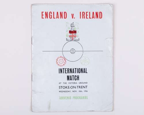 England v. Ireland match programme, 18th November 1936